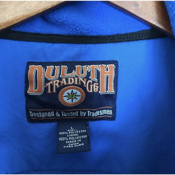 duluth trading fleece jacket large blue - Picture 3 of 5